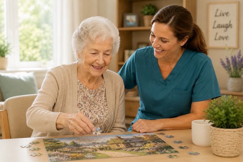 Memory care resident at The Waters of Princeton